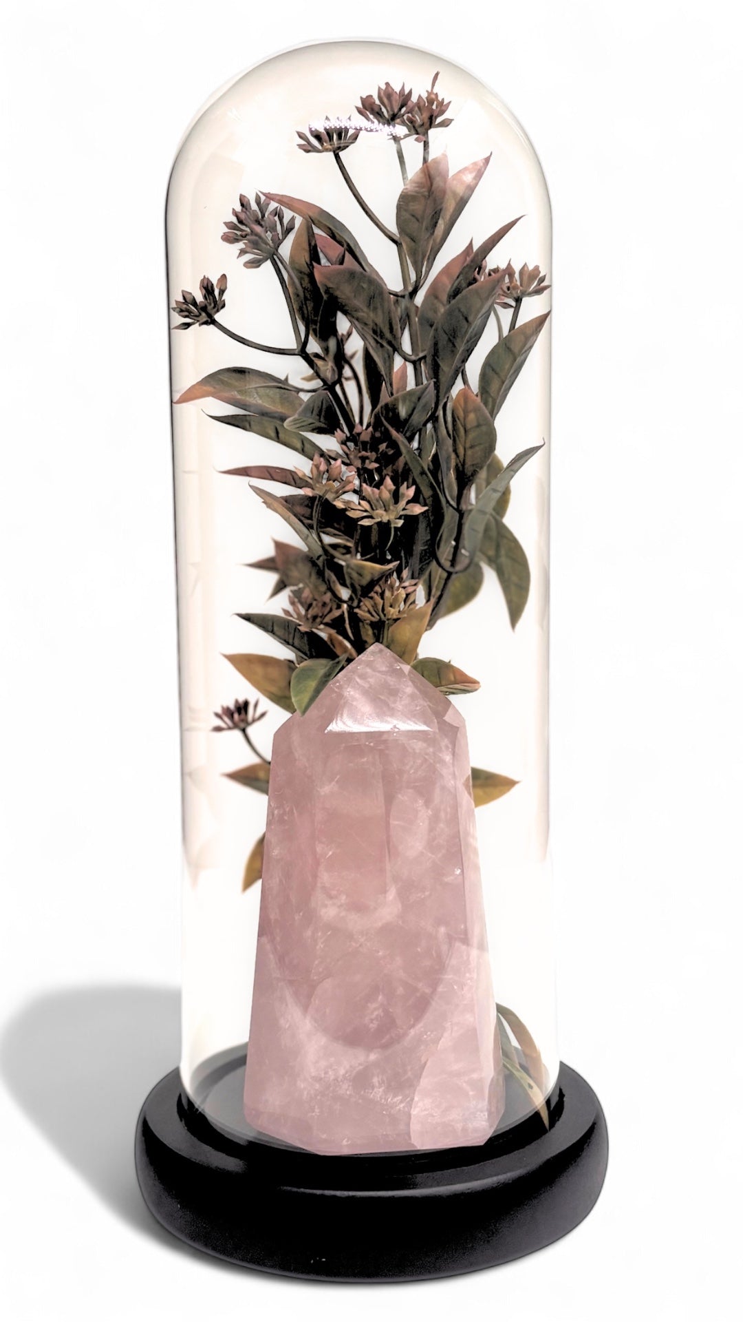 Adorno con Punta de Cuarzo Rosa