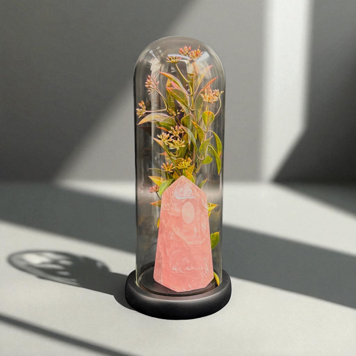 Adorno con Punta de Cuarzo Rosa