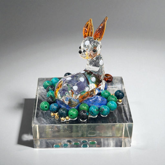 Adorno con figura de Cristal y Cuarzo